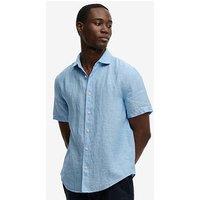 Superdry Riviera Short Sleeve Linen Shirt - Blue
