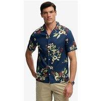 Superdry Hawaiian Print Short Sleeve Shirt - Navy