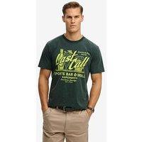 Superdry Local Business Graphic Loose Fit T-Shirt - Dark Green