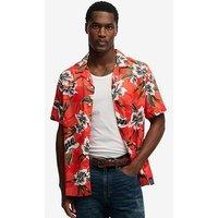 Superdry Hawaiian Print Short Sleeve Shirt - Red