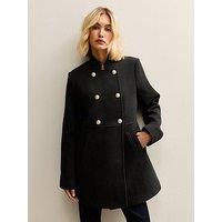 New Look Black Double Breasted Coat