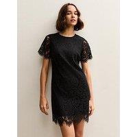 New Look Black Lace T Shirt Mini Dress