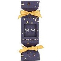 Simply Silver Cubic Zirconia Bow Christmas Gift Cracker