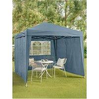 The Very Collection 2.5 X 2.5M Pop Up Gazebo With 3 Piece Side Panels And Window-Blue