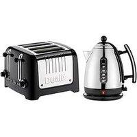 Dualit Lite Kettle & 4 Slot Toaster Black Gloss