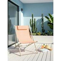 The Very Collection Palm Springs Deckchair - Peach