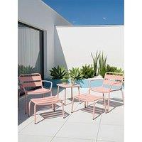 The Very Collection Riviera Bistro Set With Footstools - Peach