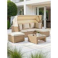 The Very Collection Cayman Sunbed Set With Canopy