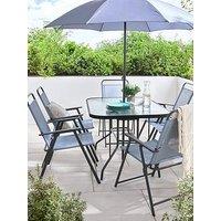 The Very Collection Santa Cruz 8 Piece Dining Set- Blue