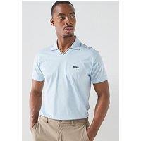 Boss Mens Golf Birdie Open Collar Polo Shirt - Blue