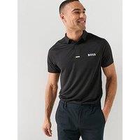 Boss Mens Golf Paddytech Polo Shirt - Black