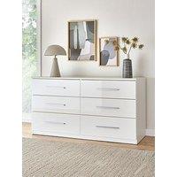 Very Home Prague Gloss 6 Drawer Chest - White