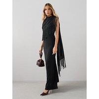 The Very Collection Tassel Scarf Detail Maxi Dress - Black
