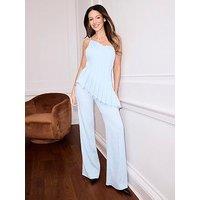 Michelle Keegan Kick Flare Co Ord Trousers - Blue