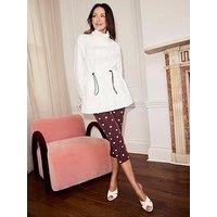 Michelle Keegan Funnel Neck Windbreaker Jacket - Ivory