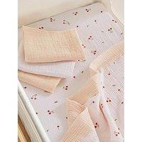 Cuddleco Universal Crib/ Co Sleeper Bedding Set - Ditsy Cherry
