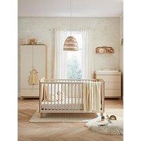 Cuddleco Remi 3Pc Set 3 Drawer Dresser, Cot Bed And Wardrobe Oak/Cashmere