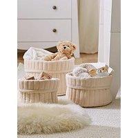 Cuddleco 3Pk Storage Baskets - Cashmere Waffle