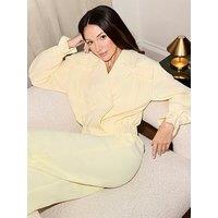 Michelle Keegan Tailored Lapel Bomber Jacket - Lemon