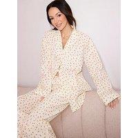 Michelle Keegan Ditsy Print Revere Cotton Pyjamas - Print