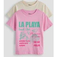 The Very Collection Girls 2 Pack Slogan Oversized Tops
