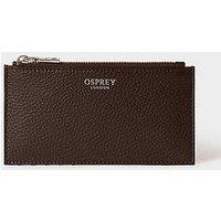 Osprey London The Core Small Leather Card Pouch - Brown