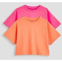 The Very Collection Girls 2 Pack Boxy Heavy Weight Jersey T-Shirts