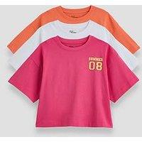 The Very Collection Girls 3 Pack Jersey T-Shirts - Multi