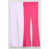 The Very Collection Girls Two Rib Pack Flare Leggings - Multi
