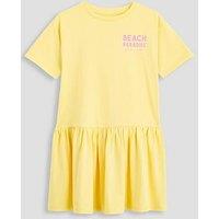 The Very Collection Girls Peplum Hem Dress - Yellow