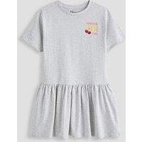 The Very Collection Girls Peplum Hem Dress - Grey