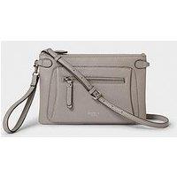 Osprey London The Ruby Leather Crossbody Clutch Bag - Taupe