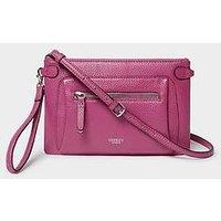 Osprey London The Ruby Leather Crossbody Clutch Bag - Wild Orchid