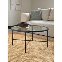 The Very Collection Link Glass Top Coffee Table - Black