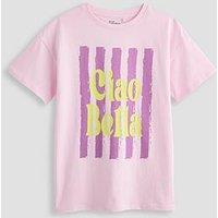 The Very Collection Girls Ciao Bella Oversized T-Shirt - Print
