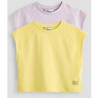 The Very Collection Girls 2 Pack Tops - Lilac/Yellow