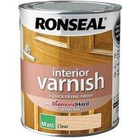 Ronseal Interior Varnish Quick Dry Matt Clear 750Ml