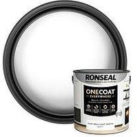 Ronseal One Coat Everywhere Interior Paint Pure Brilliant White Matt 2.5 Litre
