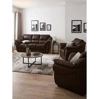 The Very Collection Naples 3 Seater Sofa + 2 Chair Leather Set - Fsc Certified