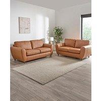The Very Collection Shay 3 + 2 Seater Leather Sofa Set (Buy & Save!) - Fsc Certified