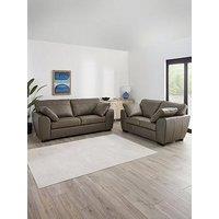 The Very Collection Sona 3 + 2 Seater Leather Sofa Set