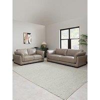 The Very Collection Morena 3 + 2 Seater Leather Sofa Set