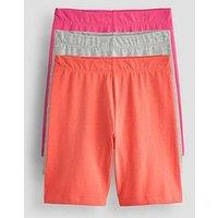 The Very Collection Girls 3 Pack Cycling Shorts - Multi