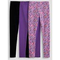 The Very Collection Girls 3 Pack Leggings - Multi