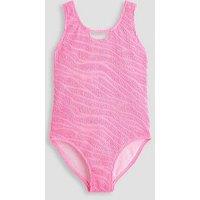The Very Collection Girls Scoop Neck Textured Swimsuit - Pink