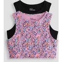 The Very Collection Girls Cotton Crop Tops - Multi