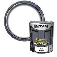 Ronseal 10 Year Weatherproof Wood Paint White Satin 750Ml