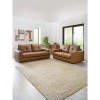 The Very Collection Tribeca 3 + 2 Seater Leather Sofa Set