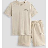 Jack & Jones Junior Boys Niko T-Shirt Shorts Set - Moonbeam