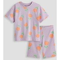 The Very Collection Girls Printed Cycling Short Outfit - Print